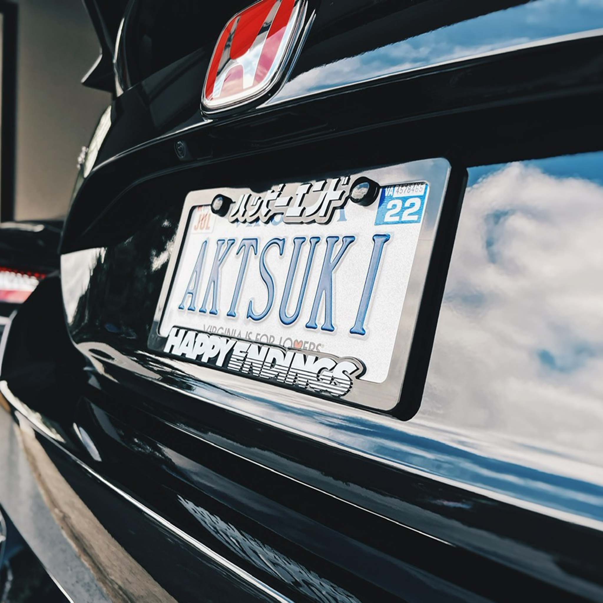 License Plate Frame - White Lettering (Black Frame) - Image 5