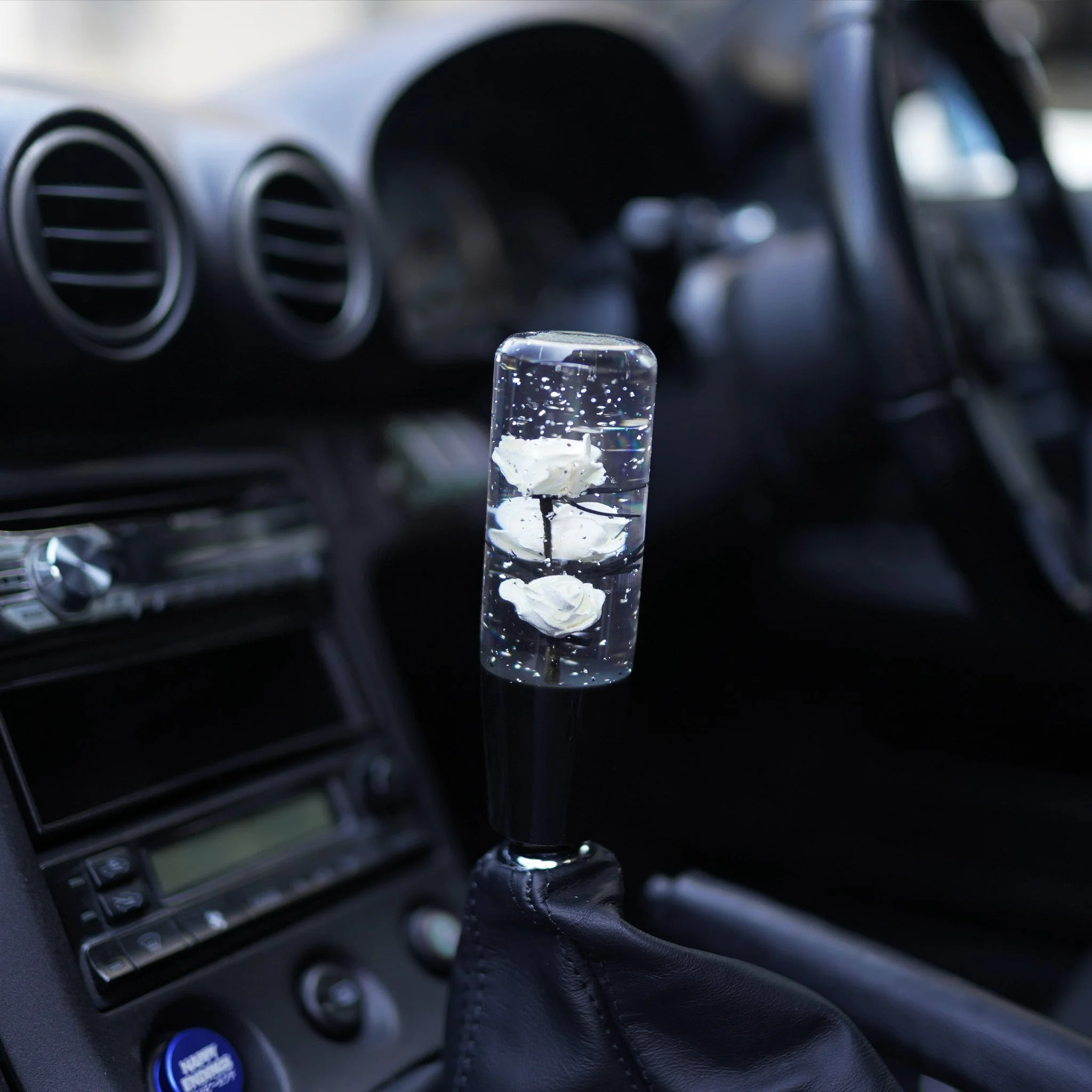 Shift Knob - Sparkling Roses (White) - Image 3
