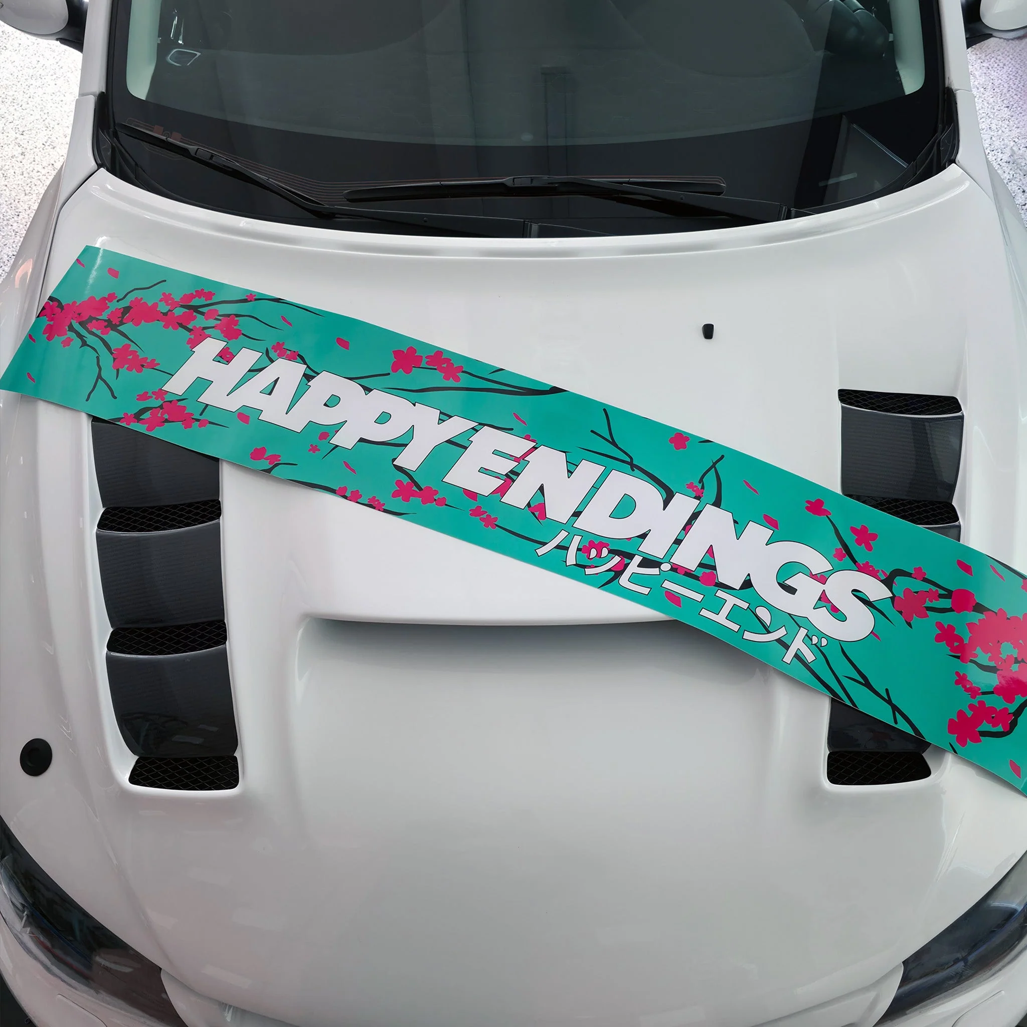 Windshield Banner - Cherry Blossoms Mint 60" (Air Release) - Image 6